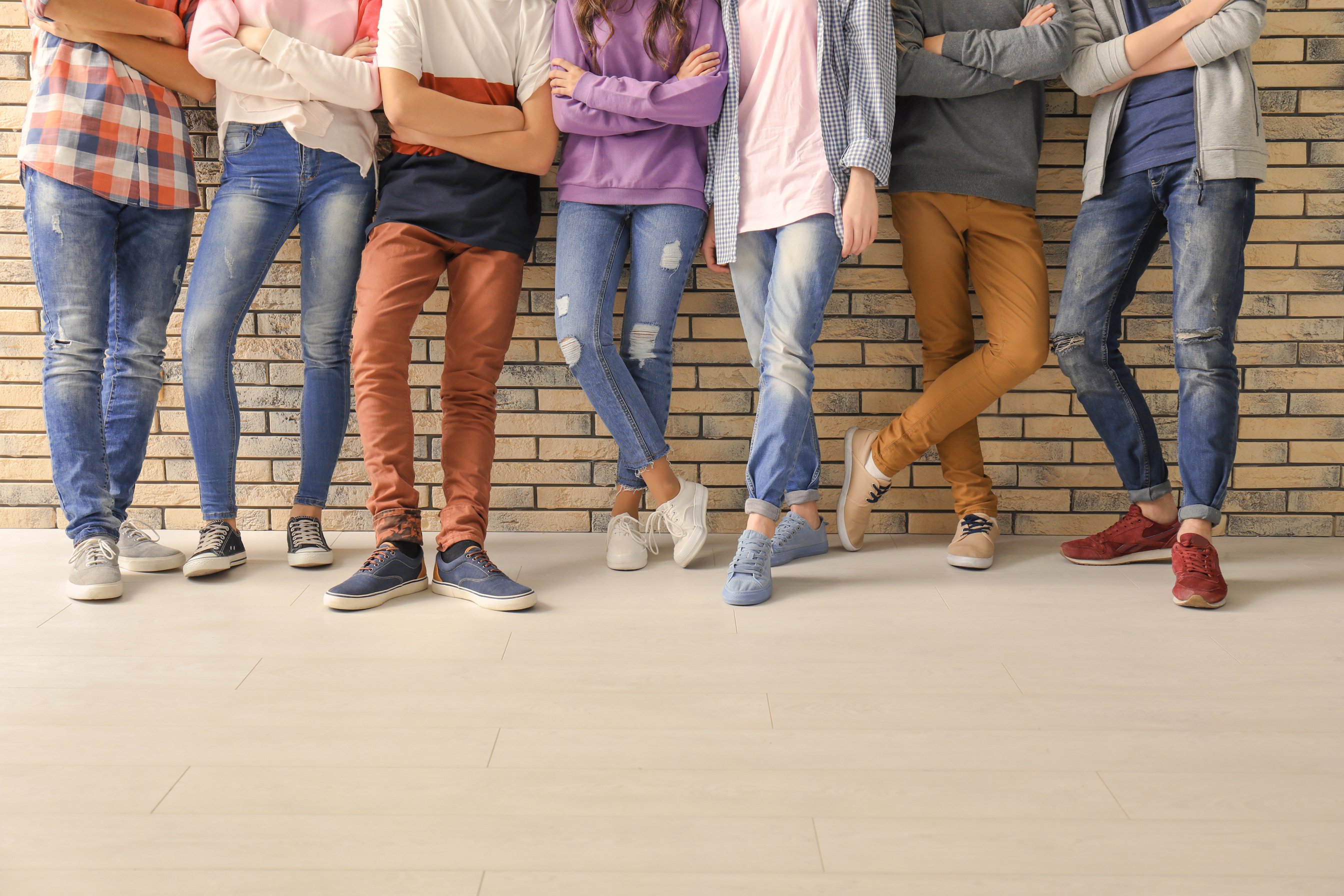 Group of Cool Teenagers Indoors